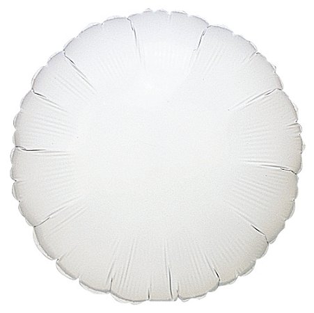 BALAO MET REDONDO 18 45CM BRANCO - UN X 1