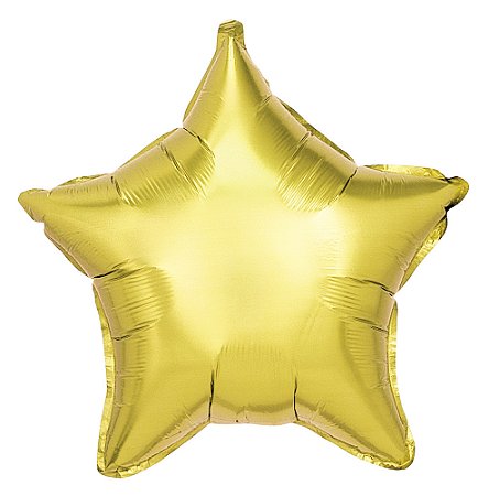 BALAO MET ESTRELA 18 45CM OURO - UN X 1