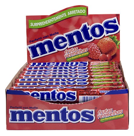 MENTOS 37,5 G FRUTAS VERMELHA - CT X 16