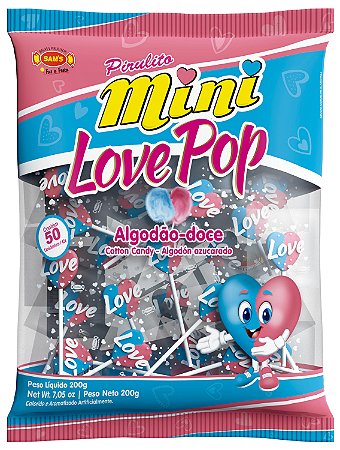 PIR 200G MINI LOVE POP ALGODAO DOCE - PC X 1