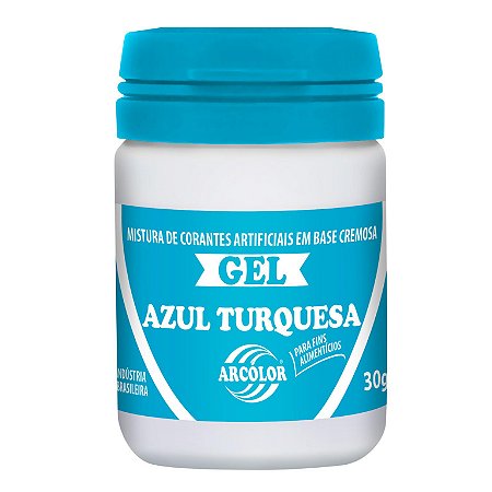 CORANTE GEL 30G ARCOLOR AZUL TURQUESA - UN X 1