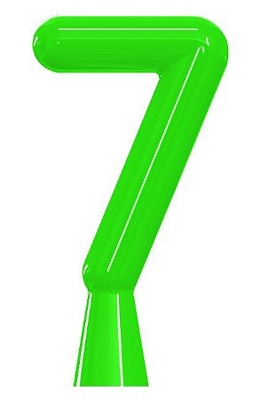 VELA ANIVER NEON VERDE NUMERO 7 - UN X 1