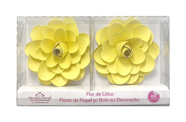 FLOR PAPEL LOTUS C/2 AMARELO - UN X 1