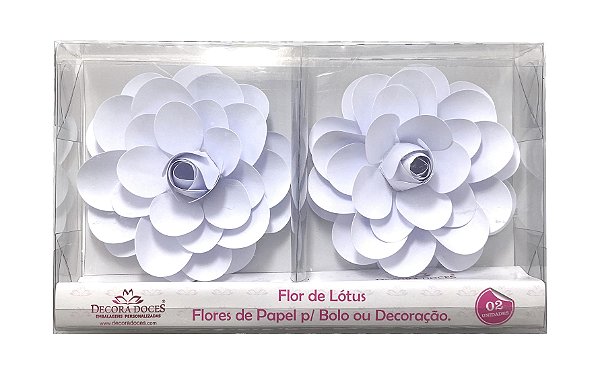 FLOR PAPEL LOTUS C/2 BRANCO - UN X 1