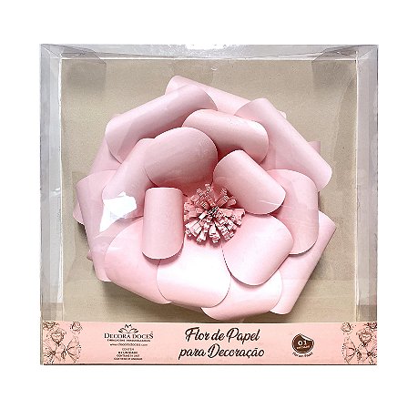 FLOR PAPEL CAMELIA M ROSA CLARO - UN X 1