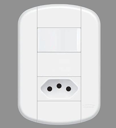 Interruptor simples e tomada PAD 2P+T 20A Blanc+