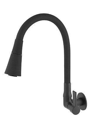 Torneira 1175 Giratória Parede Flex Duo Black