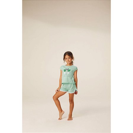 Pijama Malwee Infantil Menina Manga Curta