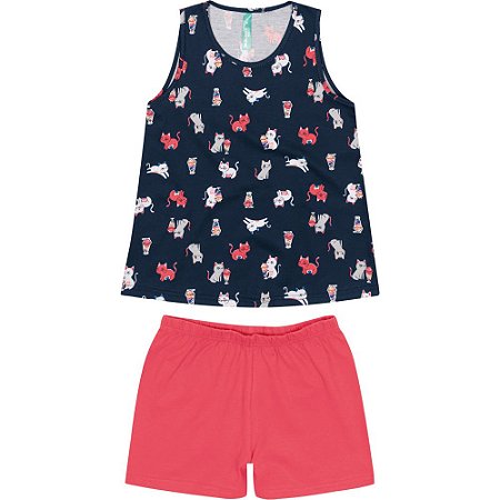 Pijama Malwee Infantil Menina Cavado