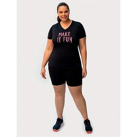 T- Shirt Alto Giro Make It Fun Plus Size