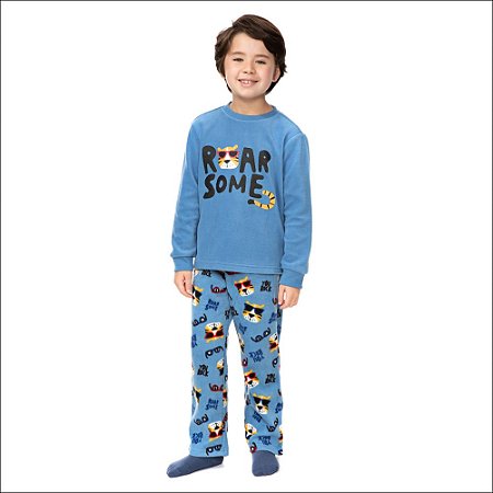 Pijama Malwee Infantil Menino Manga Longa em Soft