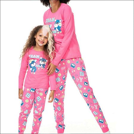 Pijama Malwee Infantil Menina Manga Longa