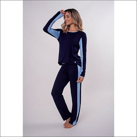 Pijama Podiun Manga Longa em Viscolycra