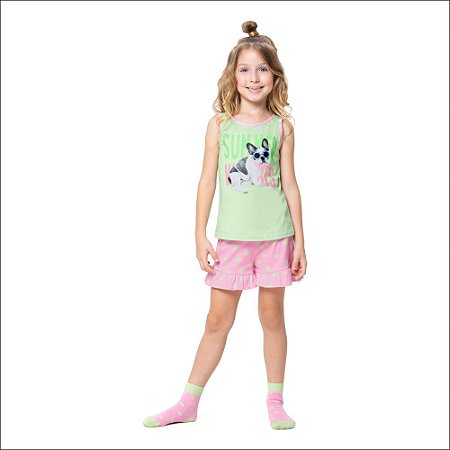 Pijama Malwee Infantil Menina Cavado