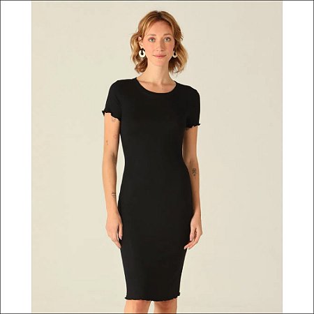Vestido Malwee Manga Curta em Viscose