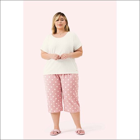 Pijama Lua Encantada Pescador Manga Curta Plus Size