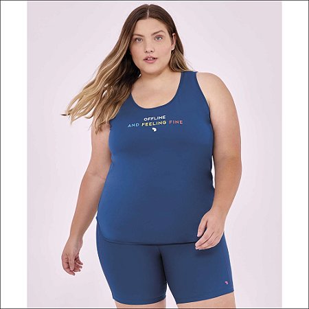 Regata Alto Giro Skin Fit Inspiracional Plus Size