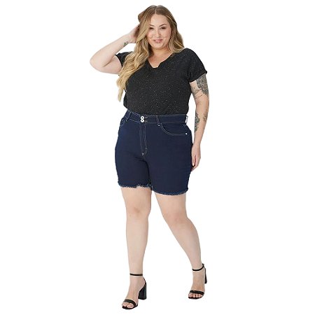 Bermuda Malwee Jeans Plus Size
