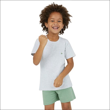 T-shirt de manga curta para menino e menina, top de manga curta