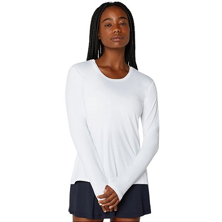 T-Shirt Alto Giro Skin Fit Manga Longa