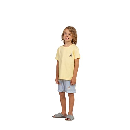 Pijama Lua Encantada Manga Curta Infantil Menino