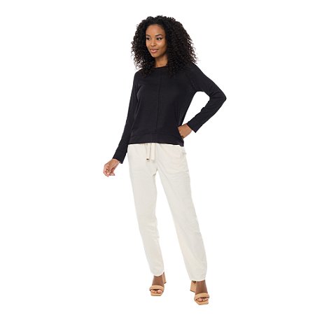 Blusa Doce Trama Manga Longa