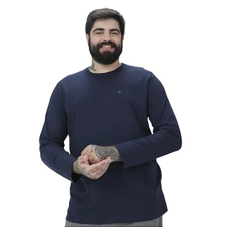 Pijama Malwee Manga Longa Masculino Plus Size