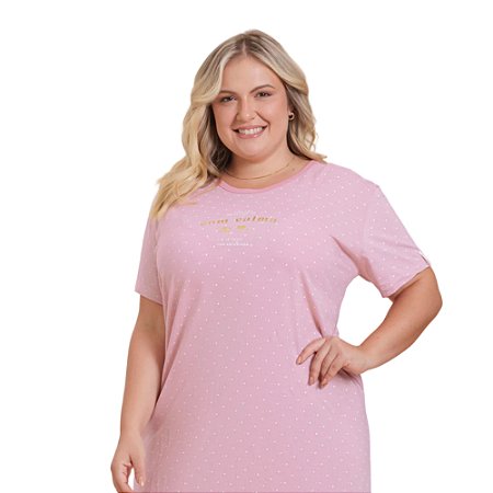 Camisola Lua Encantada Manga Curta Plus Size