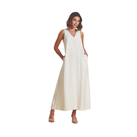 Vestido Doce Trama Cavado Midi