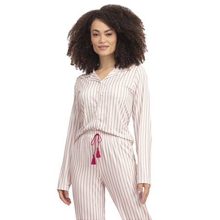 Pijama Lua Encantada Manga Longa Com Abertura