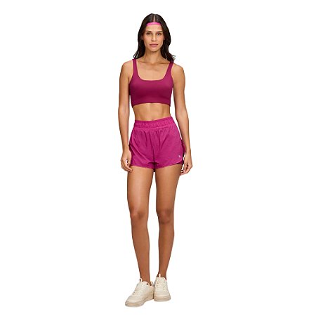 Shorts Alto Giro Com Sobreposição