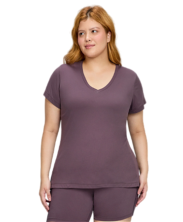 T-shirt Alto Giro Gola V Alongada