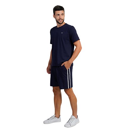 Pijama Podiun Masculino Manga Curta