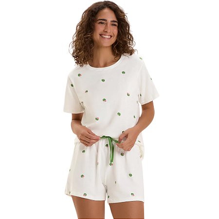 Short Doll Cor Com Amor Manga Curta