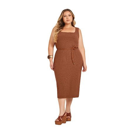 Vestido Lisamour Cavado Plus Size