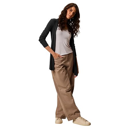 Cardigan Malwee Canelado