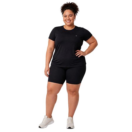Blusa Malwee Manga Curta DryFit Plus Size