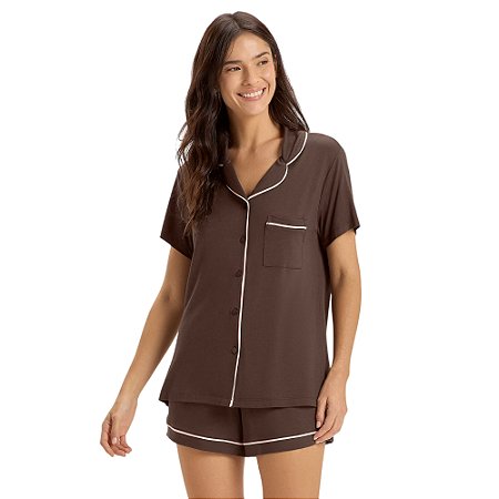 Pijama Cor Com Amor Com Abertura