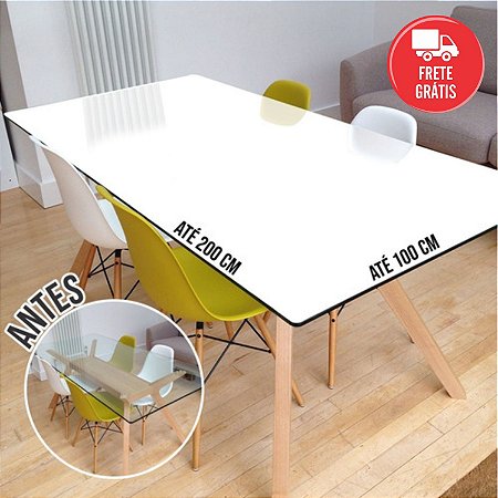 Adesivo Branco Para Mesa Vidro Laca Branca