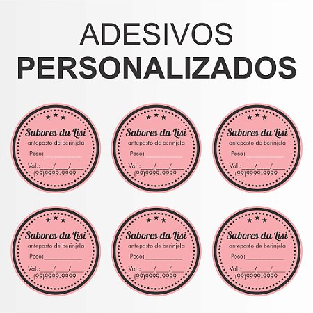 Adesivos Personalizados 7x7cm - Não Rasga E Pode Molhar