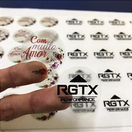 Adesivos Personalizados Transparente 9x9cm - Não Rasga E Pode Molhar