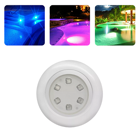 Lâmpada Luz Luminária Submerssivel Rgb Colorida Piscina 9w