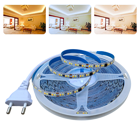 Fita Led Energia 3 Cores 110v Ou 220v 10mts 192 Led/m Ip44