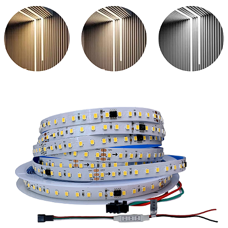 Fita Com Efeito Sequencial De Correr 24v 10m Com Controlador