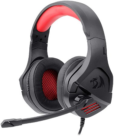 Headset Gamer Redragon Theseus, 3.5mm + USB, Black, H250