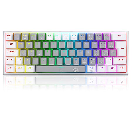 Teclado Mecânico Gamer Compacto Redragon Fizz Lunar Dusk 60% GW