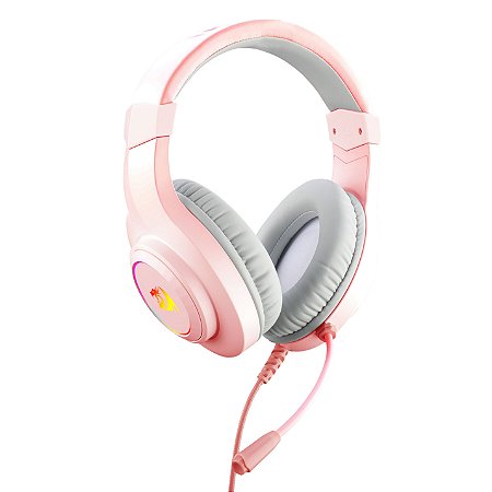 Headset Gamer Redragon Hylas, 3.5mm + USB, Múltiplas Plataformas, RGB, Pink, H260-P