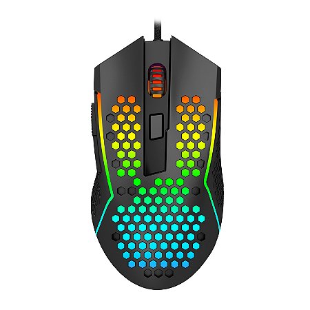 MOUSE GAMER REDRAGON REAPING, RGB, 12400DPI, 6 BOTOES, PRETO, M987-K