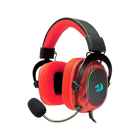 Headset Gamer Redragon Ryuji ID-510RGB 7.1 Infernal Dragon Vermelho