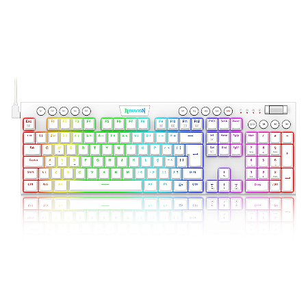 TECLADO MECÂNICO RGB REDRAGON HORUS BRANCO